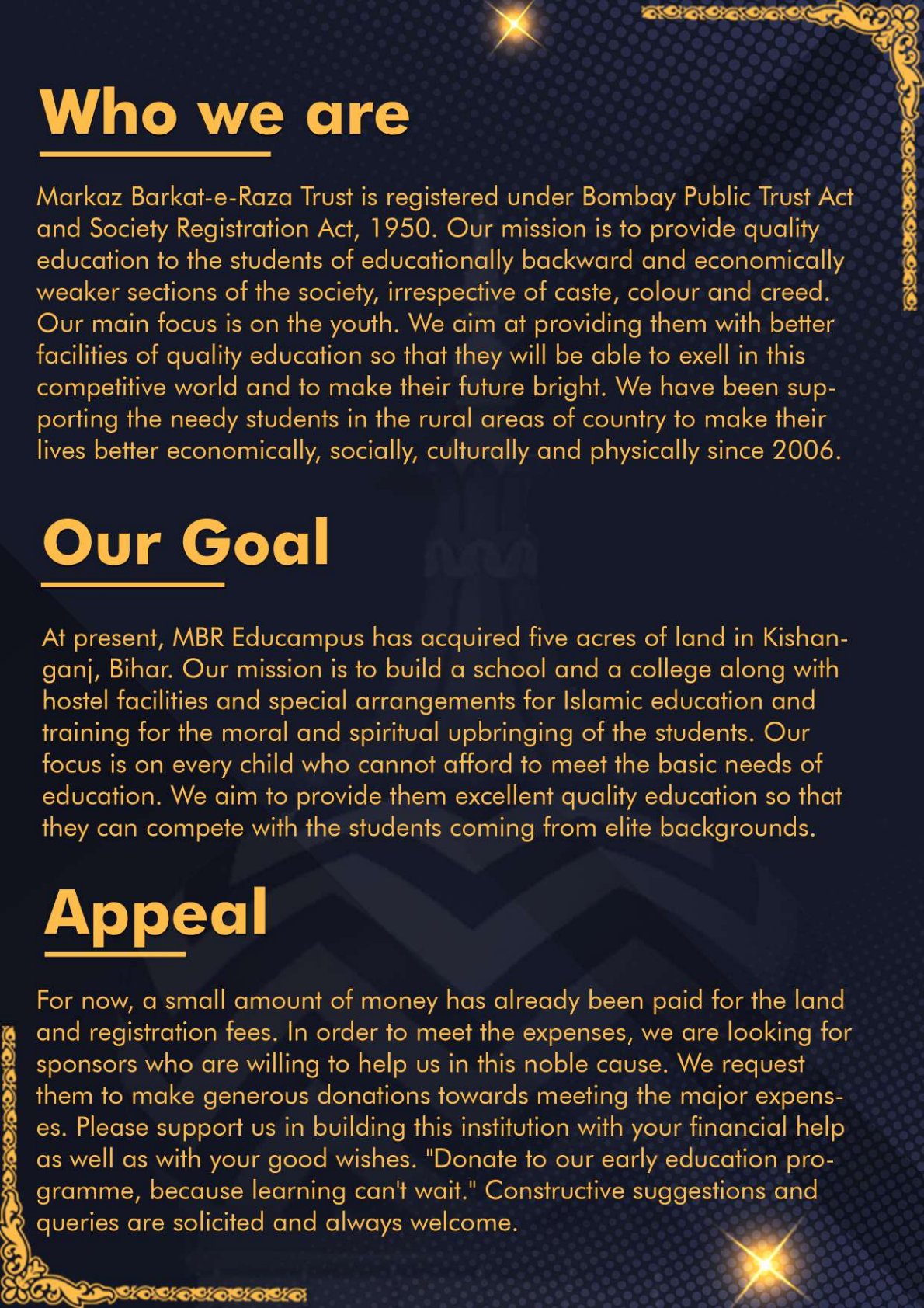 Prospectus page 2